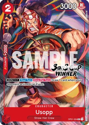 Usopp (3-on-3 Cup) [Winner] (OP01-004) [One Piece Promotion Cards] - Deck Out Gaming