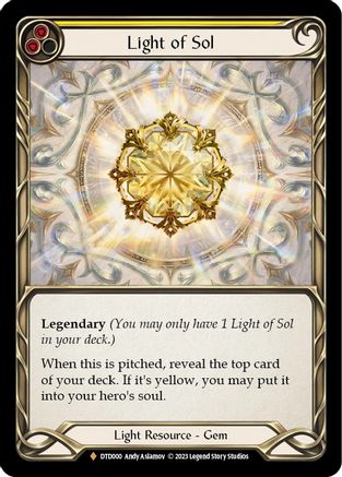 Light of Sol (DTD000) [Dusk till Dawn] Cold Foil - Deck Out Gaming