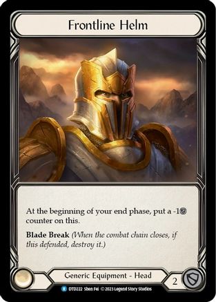 Frontline Helm (DTD222) [Dusk till Dawn] Cold Foil - Deck Out Gaming