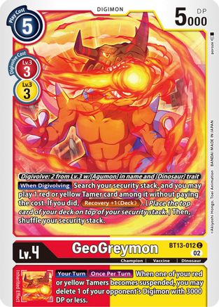 Geogreymon (BT13-012) [Versus Royal Knights] - Deck Out Gaming