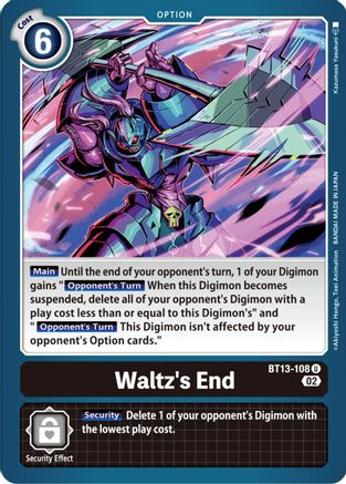 Waltz's End (BT13-108) [Versus Royal Knights] - Deck Out Gaming