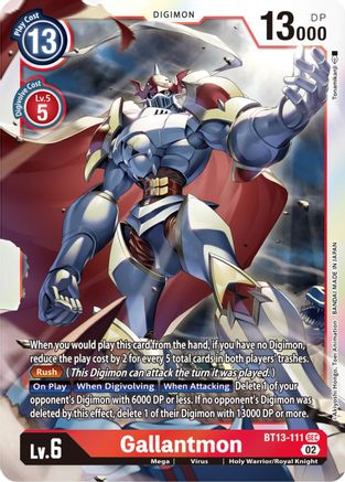 Gallantmon (BT13-111) [Versus Royal Knights] Foil - Deck Out Gaming