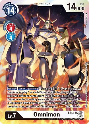 Omnimon (BT13-112) [Versus Royal Knights] Foil - Deck Out Gaming