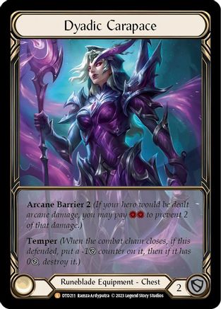 Dyadic Carapace (Extended Art) (DTD211) [Dusk till Dawn] Cold Foil - Deck Out Gaming