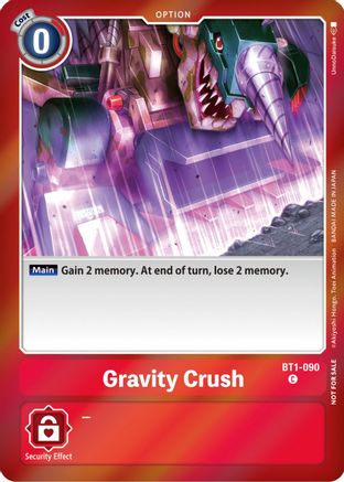 Gravity Crush (Event Pack 5) (BT1-090) [Release Special Booster] Foil - Deck Out Gaming