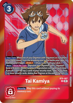 Tai Kamiya (Event Pack 5) (BT6-087) [Double Diamond] Foil - Deck Out Gaming