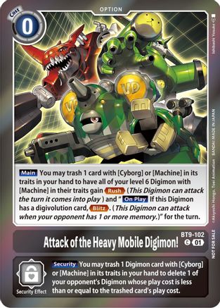 Attack of the Heavy Mobile Digimon! (Event Pack 5) (BT9-102) [X Record] Foil - Deck Out Gaming