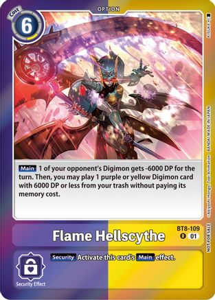 Flame Hellscythe (Event Pack 5) (BT8-109) [New Awakening] Foil - Deck Out Gaming