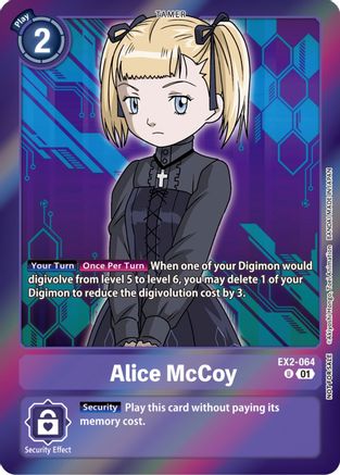 Alice McCoy (Event Pack 5) (EX2-064) [Digital Hazard] Foil - Deck Out Gaming