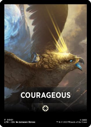 Courageous Theme Card (1) [Universes Beyond: The Lord of the Rings: Tales of Middle-earth] - Deck Out Gaming