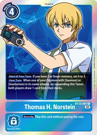 Thomas H. Norstein (BT13-097) [Versus Royal Knights] Foil - Deck Out Gaming