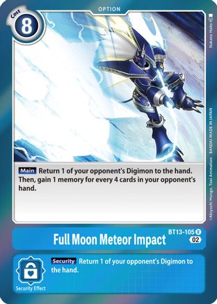 Full Moon Meteor Impact (BT13-105) [Versus Royal Knights] Foil - Deck Out Gaming