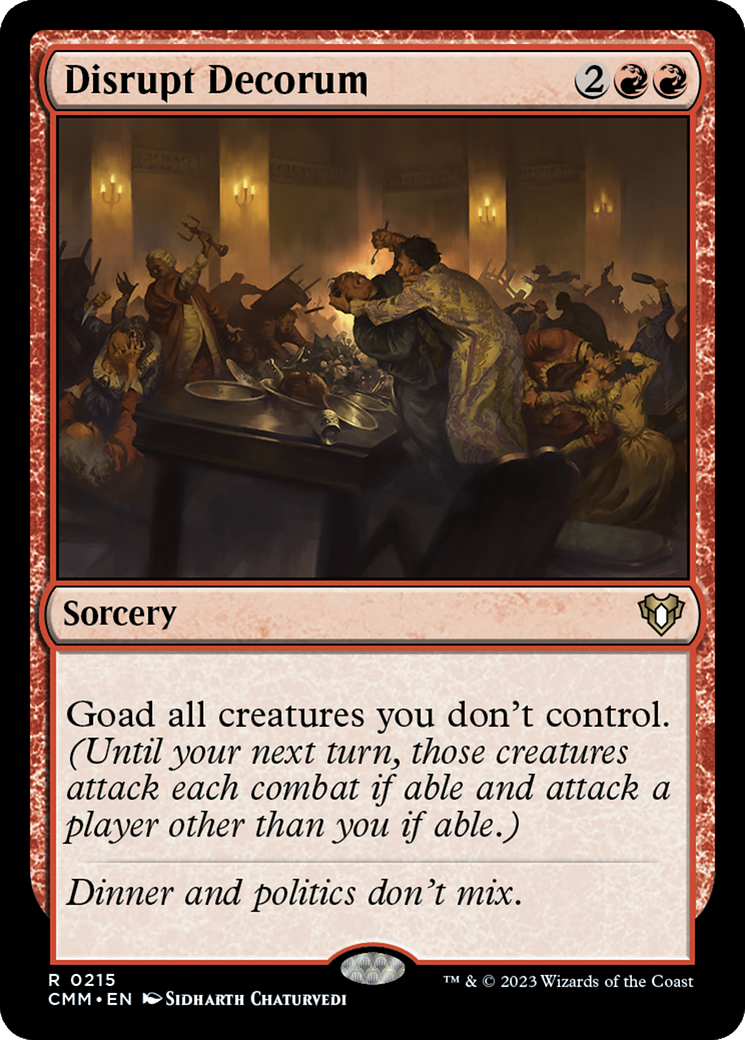 Disrupt Decorum (215) [Commander Masters] foil - Deck Out Gaming