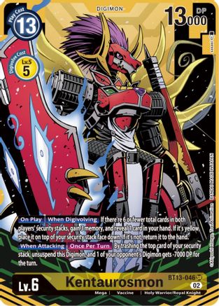 Kentaurosmon (Alternate Art) (BT13-046) [Versus Royal Knights] Foil - Deck Out Gaming