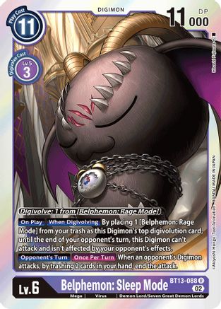 Belphemon: Sleep Mode (BT13-088) [Versus Royal Knights] Foil - Deck Out Gaming