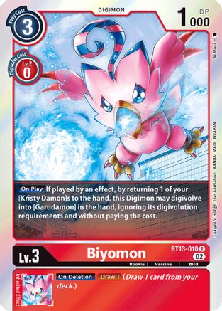 Biyomon (BT13-010) [Versus Royal Knights] Foil - Deck Out Gaming