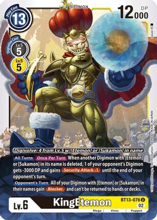 KingEtemon (BT13-076) [Versus Royal Knights] - Deck Out Gaming