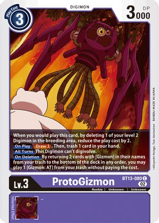 ProtoGizmon (BT13-080) [Versus Royal Knights] - Deck Out Gaming