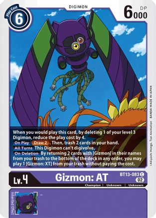 Gizmon: AT (BT13-083) [Versus Royal Knights] - Deck Out Gaming