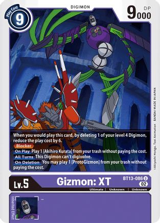 Gizmon: XT (BT13-086) [Versus Royal Knights] - Deck Out Gaming