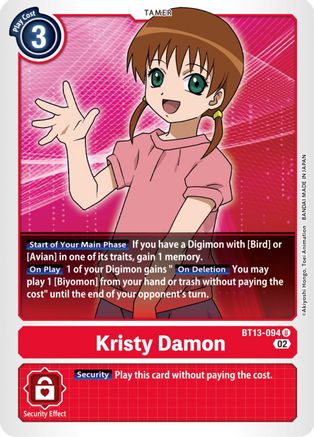 Kristy Damon (BT13-094) [Versus Royal Knights] - Deck Out Gaming