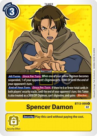 Spencer Damon (BT13-099) [Versus Royal Knights] - Deck Out Gaming