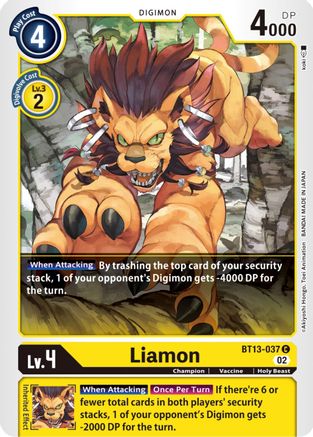 Liamon (BT13-037) [Versus Royal Knights] - Deck Out Gaming