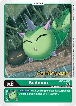 Budmon (BT13-004) [Versus Royal Knights Pre-Release Cards] Foil - Deck Out Gaming