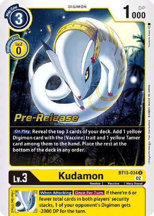 Kudamon (BT13-034) [Versus Royal Knights Pre-Release Cards] Foil - Deck Out Gaming