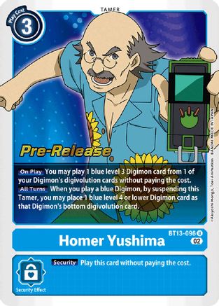 Homer Yushima (BT13-096) [Versus Royal Knights Pre-Release Cards] Foil - Deck Out Gaming