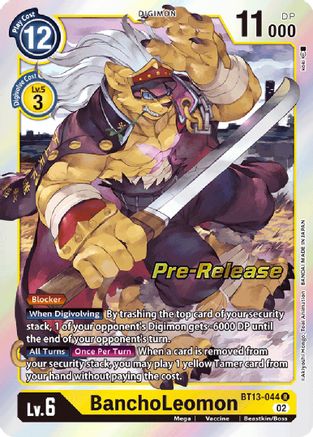 BanchoLeomon (BT13-044) [Versus Royal Knights Pre-Release Cards] Foil - Deck Out Gaming