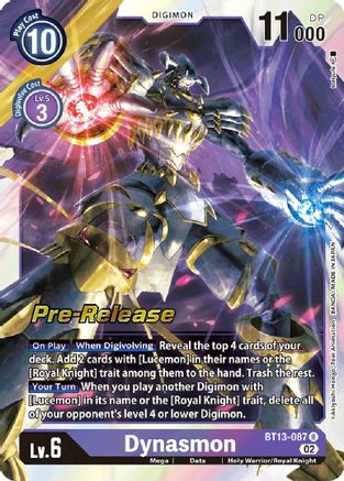 Dynasmon (BT13-087) [Versus Royal Knights Pre-Release Cards] Foil - Deck Out Gaming