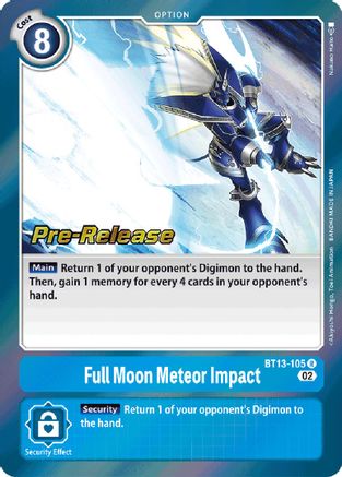 Full Moon Meteor Impact (BT13-105) [Versus Royal Knights Pre-Release Cards] Foil - Deck Out Gaming