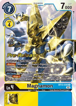 Magnamon (BT13-040) [Versus Royal Knights Pre-Release Cards] Foil - Deck Out Gaming