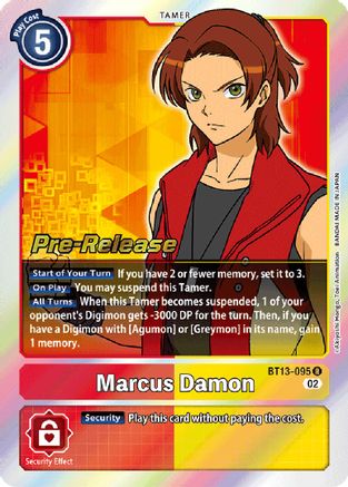 Marcus Damon (BT13-095) [Versus Royal Knights Pre-Release Cards] Foil - Deck Out Gaming