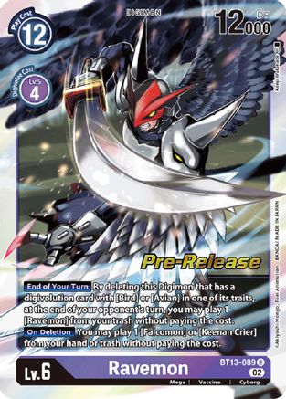 Ravemon (BT13-089) [Versus Royal Knights Pre-Release Cards] Foil - Deck Out Gaming