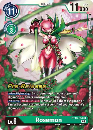Rosemon (BT13-057) [Versus Royal Knights Pre-Release Cards] Foil - Deck Out Gaming