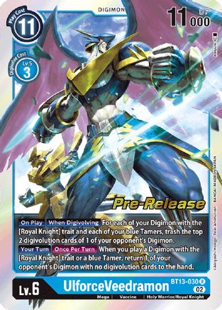 UlforceVeedramon (BT13-030) [Versus Royal Knights Pre-Release Cards] Foil - Deck Out Gaming