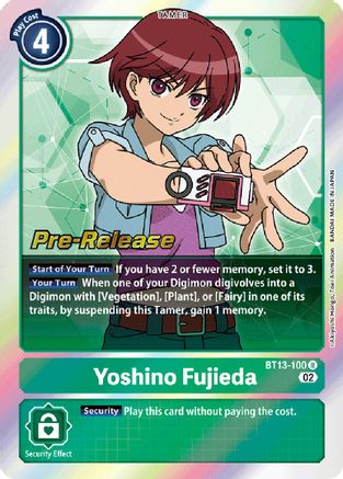 Yoshino Fujieda (BT13-100) [Versus Royal Knights Pre-Release Cards] Foil - Deck Out Gaming