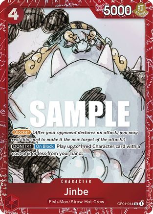 Jinbe (Premium Card Collection -ONE PIECE FILM RED Edition-) (OP01-014) [One Piece Promotion Cards] Foil - Deck Out Gaming