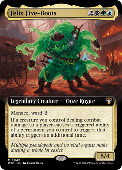 Felix Five-Boots (Extended Art) (42) [Outlaws of Thunder Junction Commander] foil - Deck Out Gaming