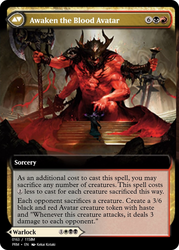 Extus, Oriq Overlord // Awaken the Blood Avatar (90294) [Magic Online Promos] foil - Deck Out Gaming