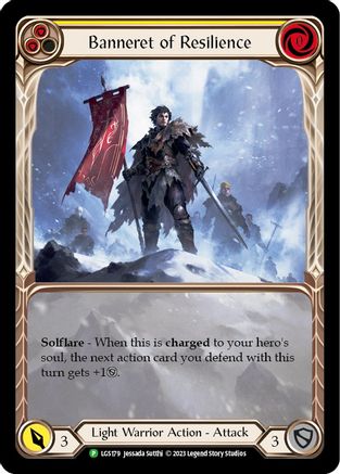 Banneret of Resilience - LGS179 (LGS179) [Flesh and Blood: Promo Cards] Rainbow Foil - Deck Out Gaming