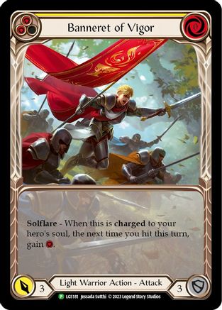 Banneret of Vigor - LGS181 (LGS181) [Flesh and Blood: Promo Cards] Rainbow Foil - Deck Out Gaming