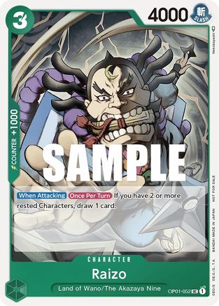Raizo (Event Pack Vol. 2) (OP01-052) [One Piece Promotion Cards] - Deck Out Gaming