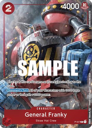 General Franky (Event Pack Vol. 2) (P-027) [One Piece Promotion Cards] Foil - Deck Out Gaming