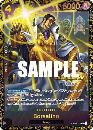 Borsalino (Championship 2023) (OP02-114) [One Piece Promotion Cards] Foil - Deck Out Gaming