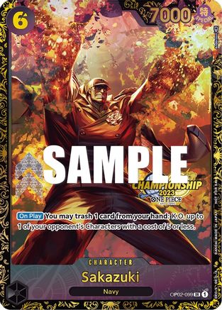 Sakazuki (Championship 2023) (OP02-099) [One Piece Promotion Cards] Foil - Deck Out Gaming