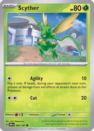 Scyther (4) [SV03: Obsidian Flames] - Deck Out Gaming