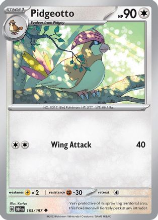 Pidgeotto (163) [SV03: Obsidian Flames] - Deck Out Gaming